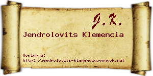 Jendrolovits Klemencia névjegykártya